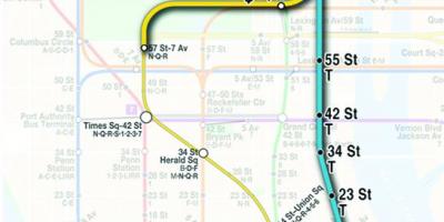 Zemljevid drugi avenue podzemne železnice
