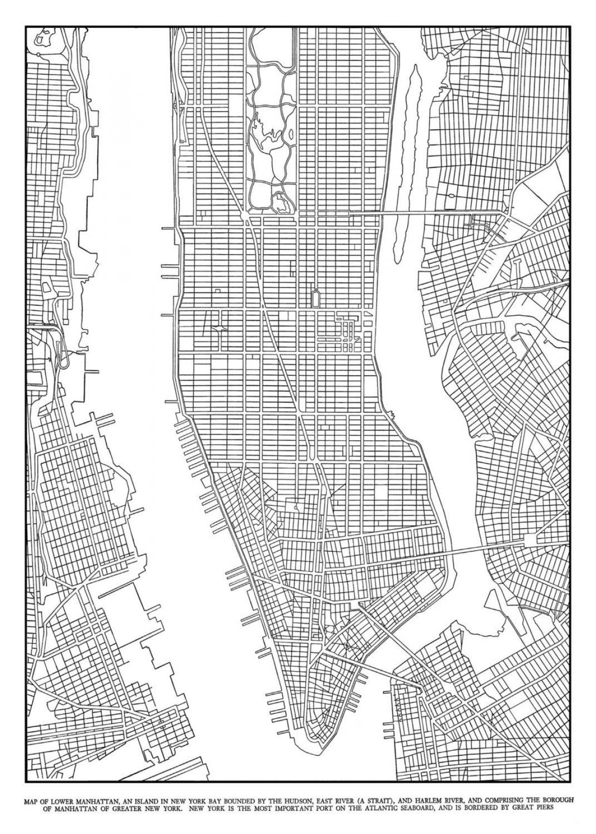 zemljevid Manhattan mreža