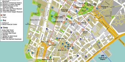 Zemljevid centru Manhattan ny