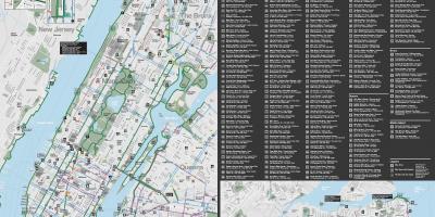 Manhattan kolesarski zemljevid