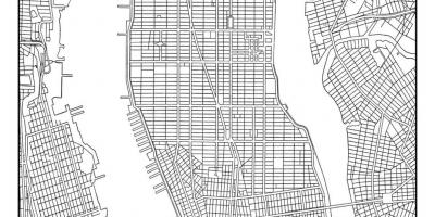 Zemljevid Manhattan mreža