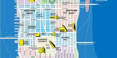 Zemljevid otok Manhattan