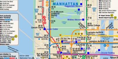 Manhattan železniškega zemljevid