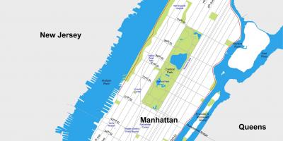 Manhattan zemljevid mesta za tiskanje