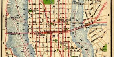 Zemljevid stare Manhattan